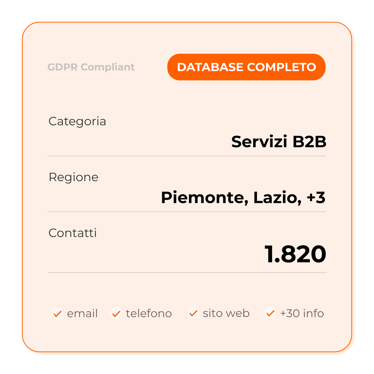 Servizi B2B (Full database)