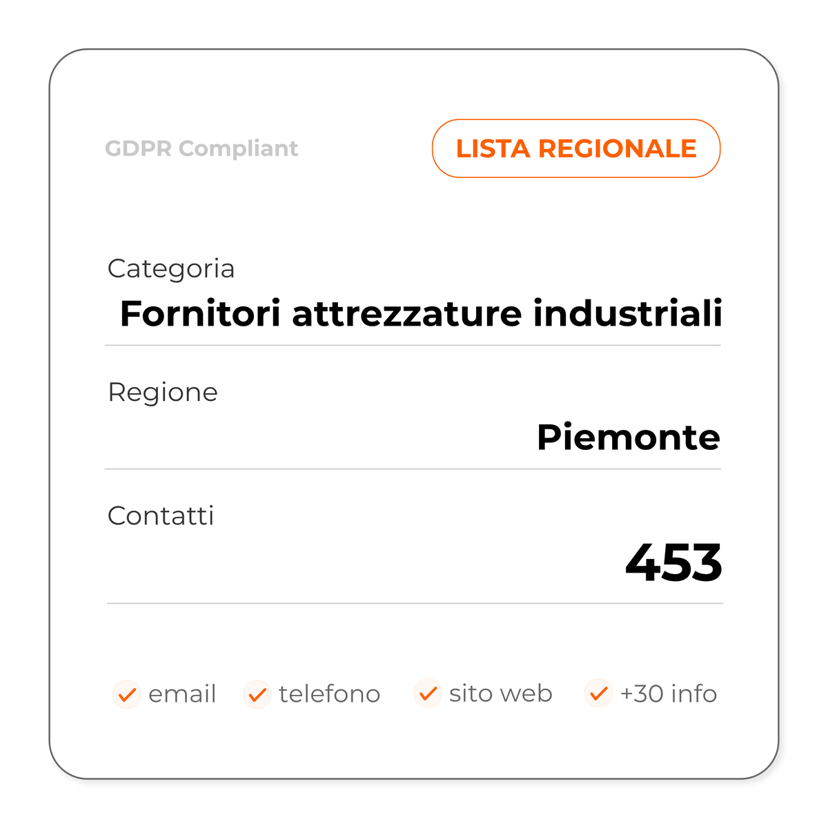 Fornitori attrezzature industriali (Piemonte)