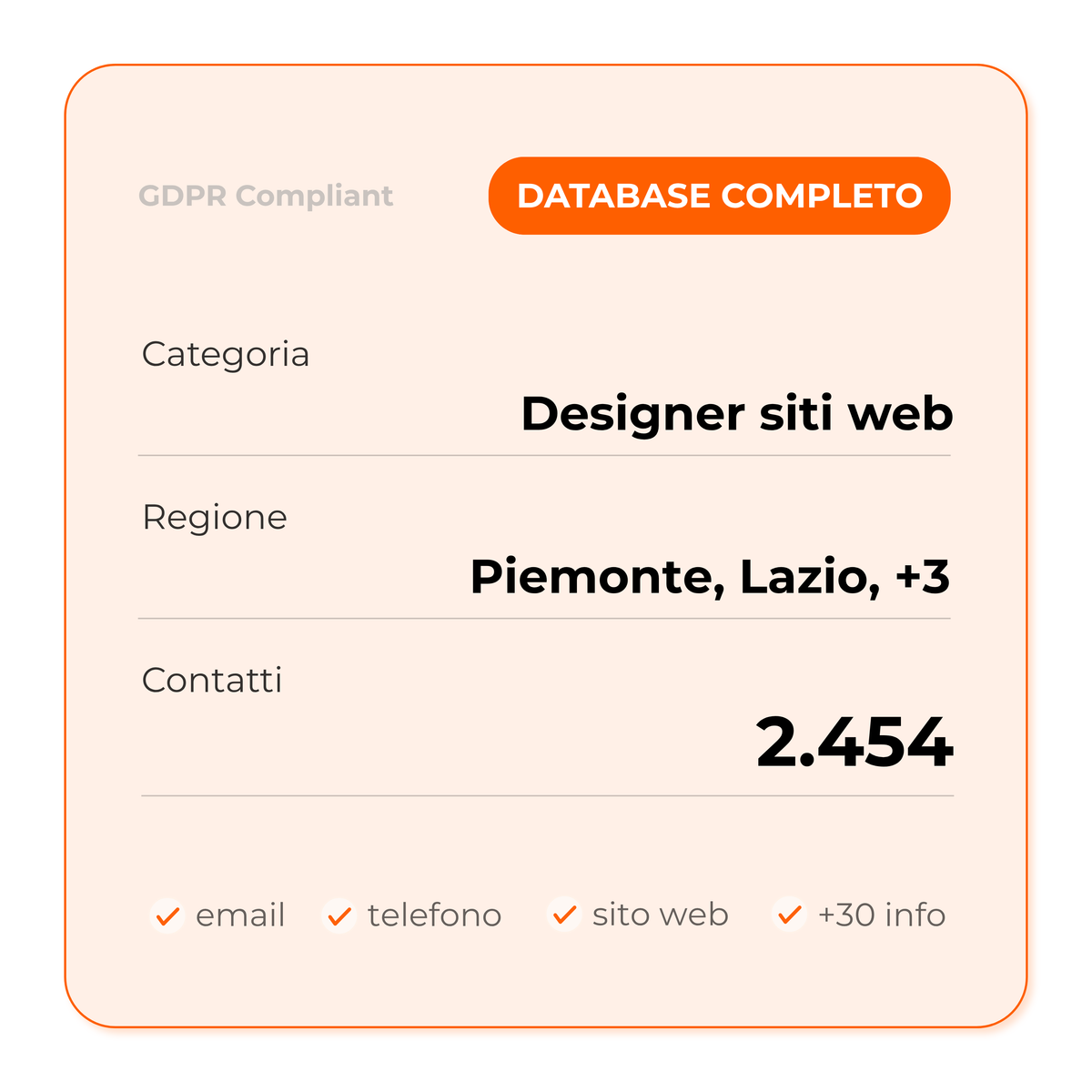 Designer siti web (Full database)