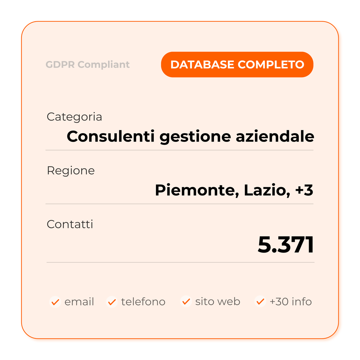 Consulenti gestione aziendale (Full database)