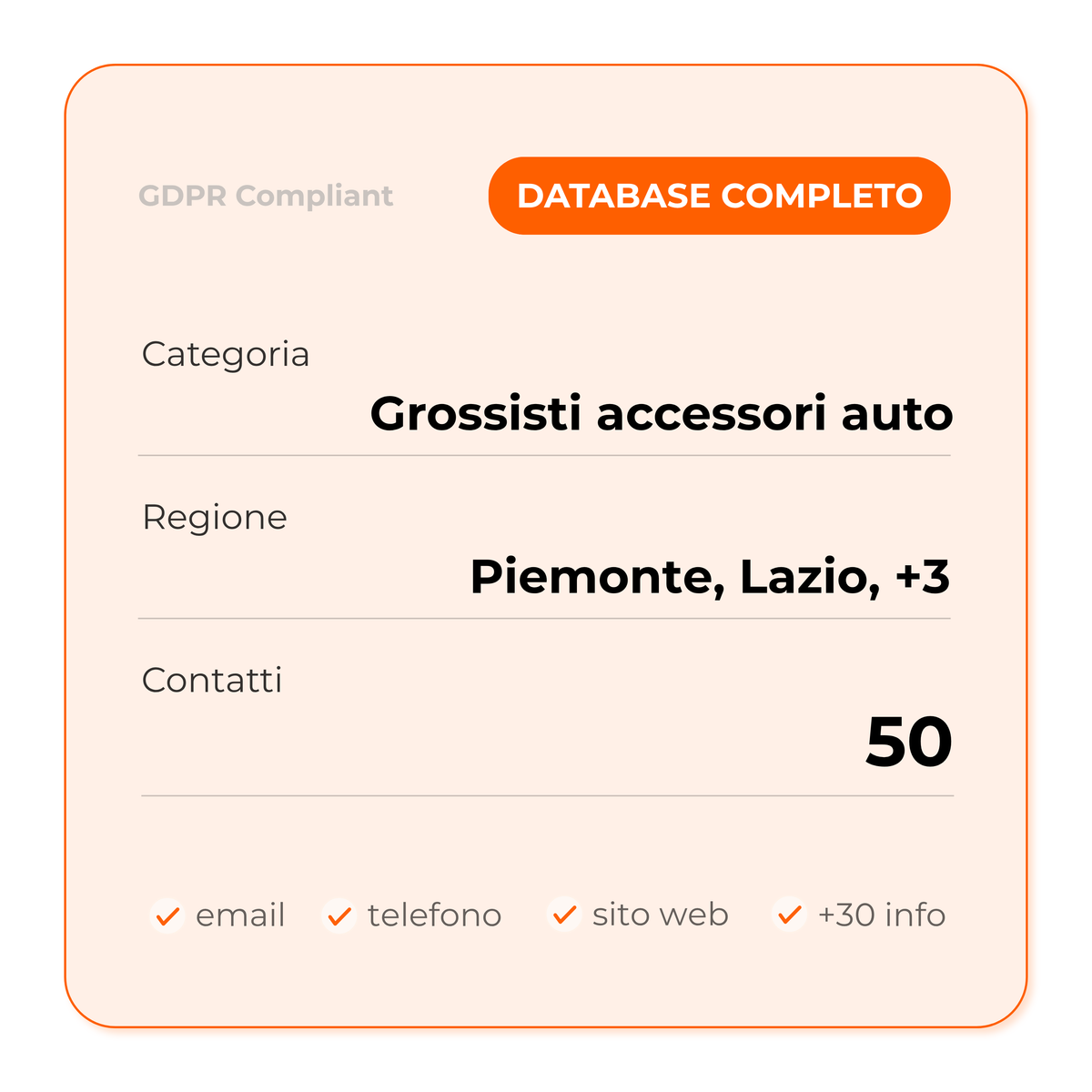 Grossisti accessori auto (Full database)