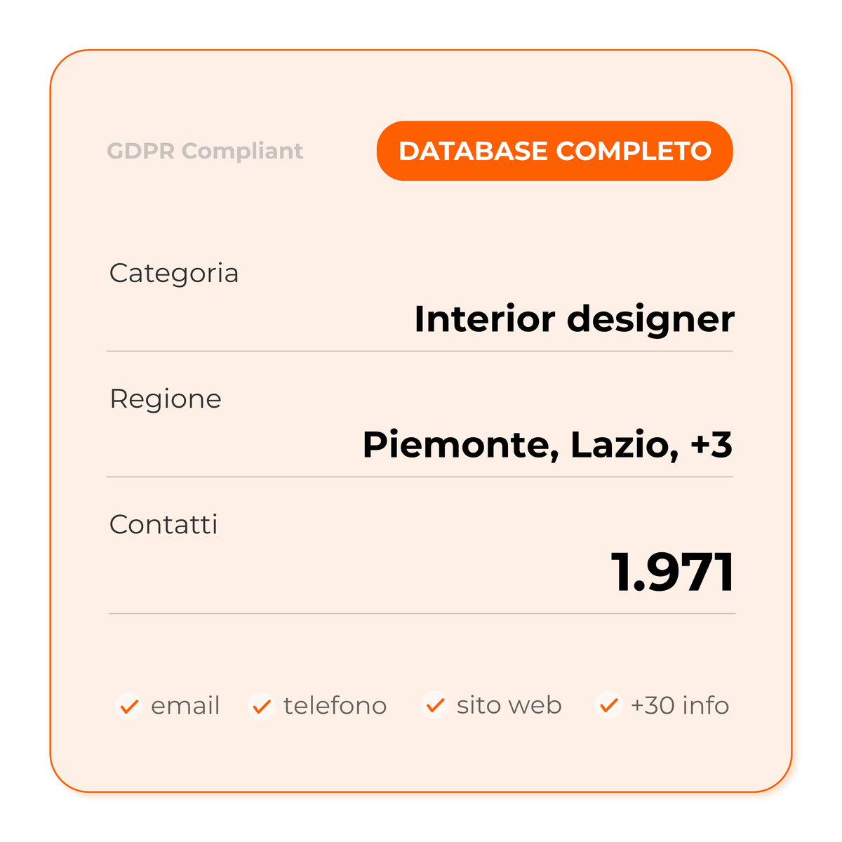 Interior designer (Full database)