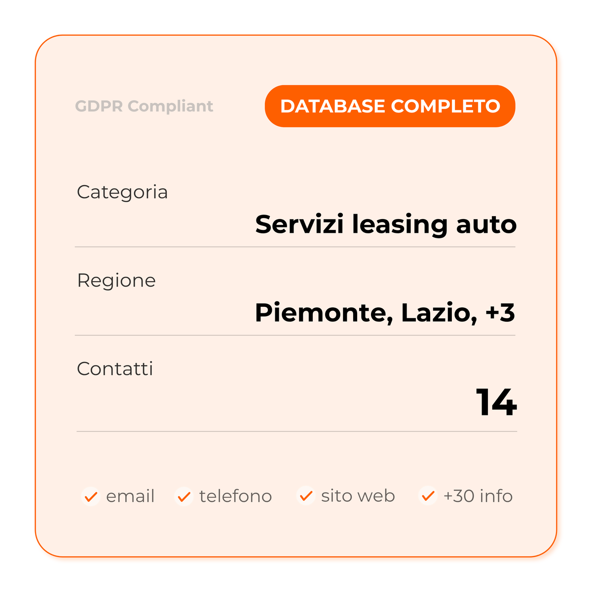 Servizi leasing auto (Full database)