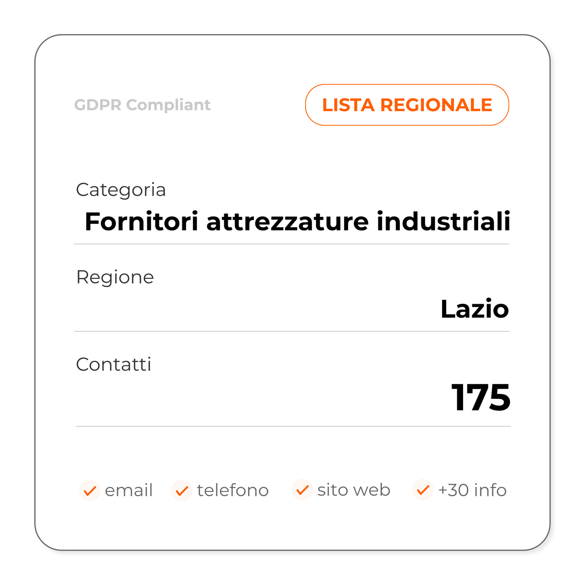 Fornitori attrezzature industriali (Lazio)