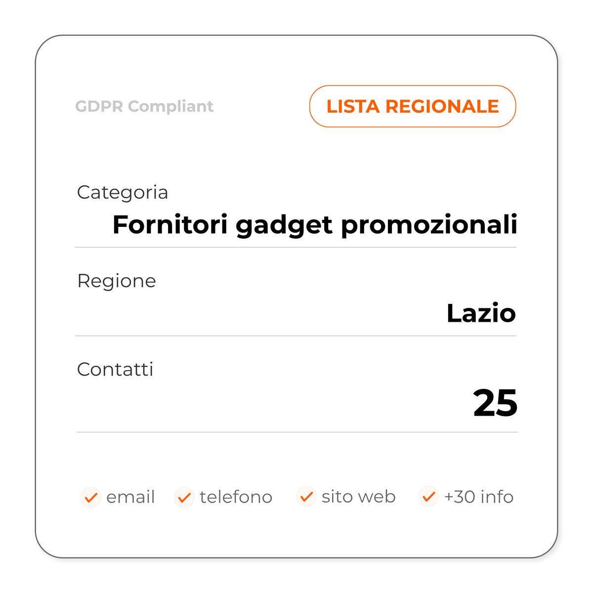 Fornitori gadget promozionali (Lazio)