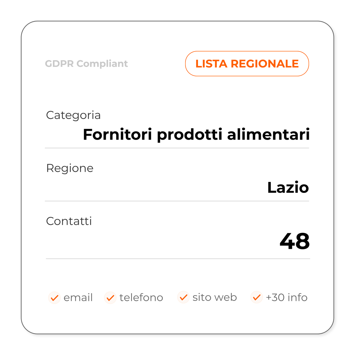 Fornitori prodotti alimentari (Lazio)