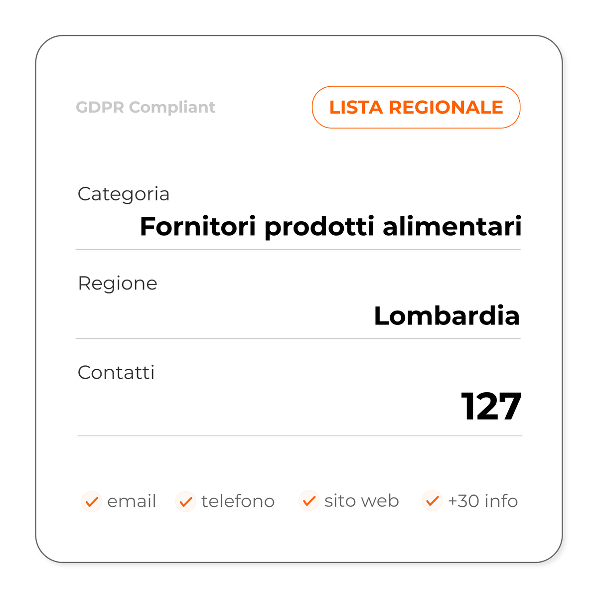 Fornitori prodotti alimentari (Lombardia)