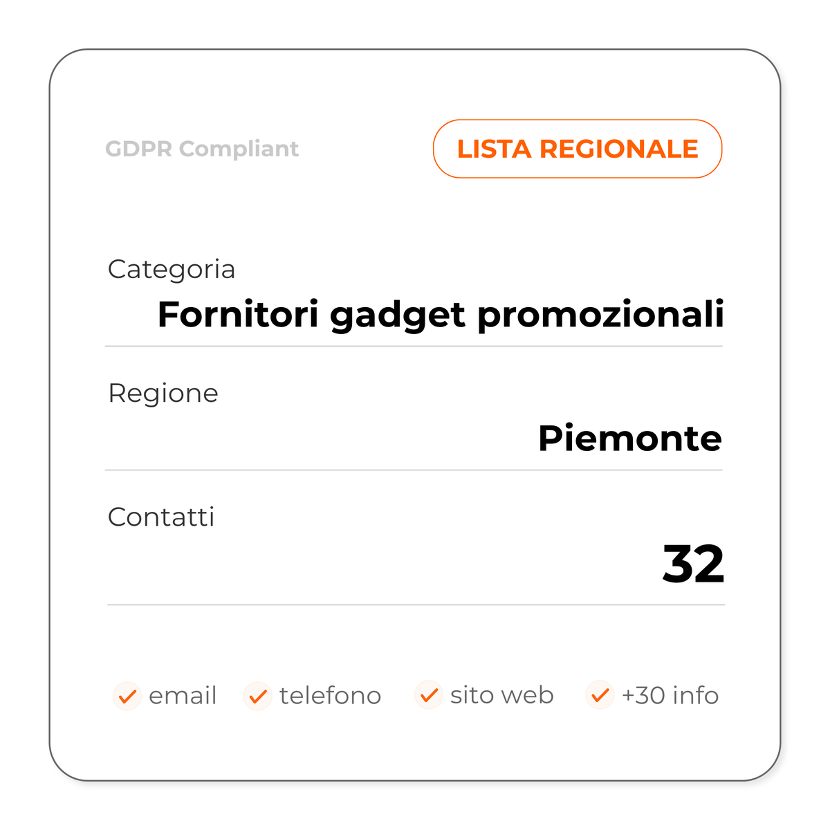 Fornitori gadget promozionali (Piemonte)